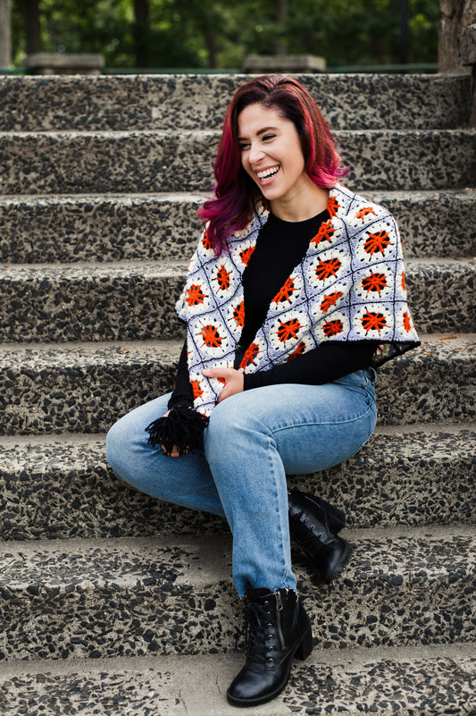 Granny Square Triangle Shawl (Crochet)