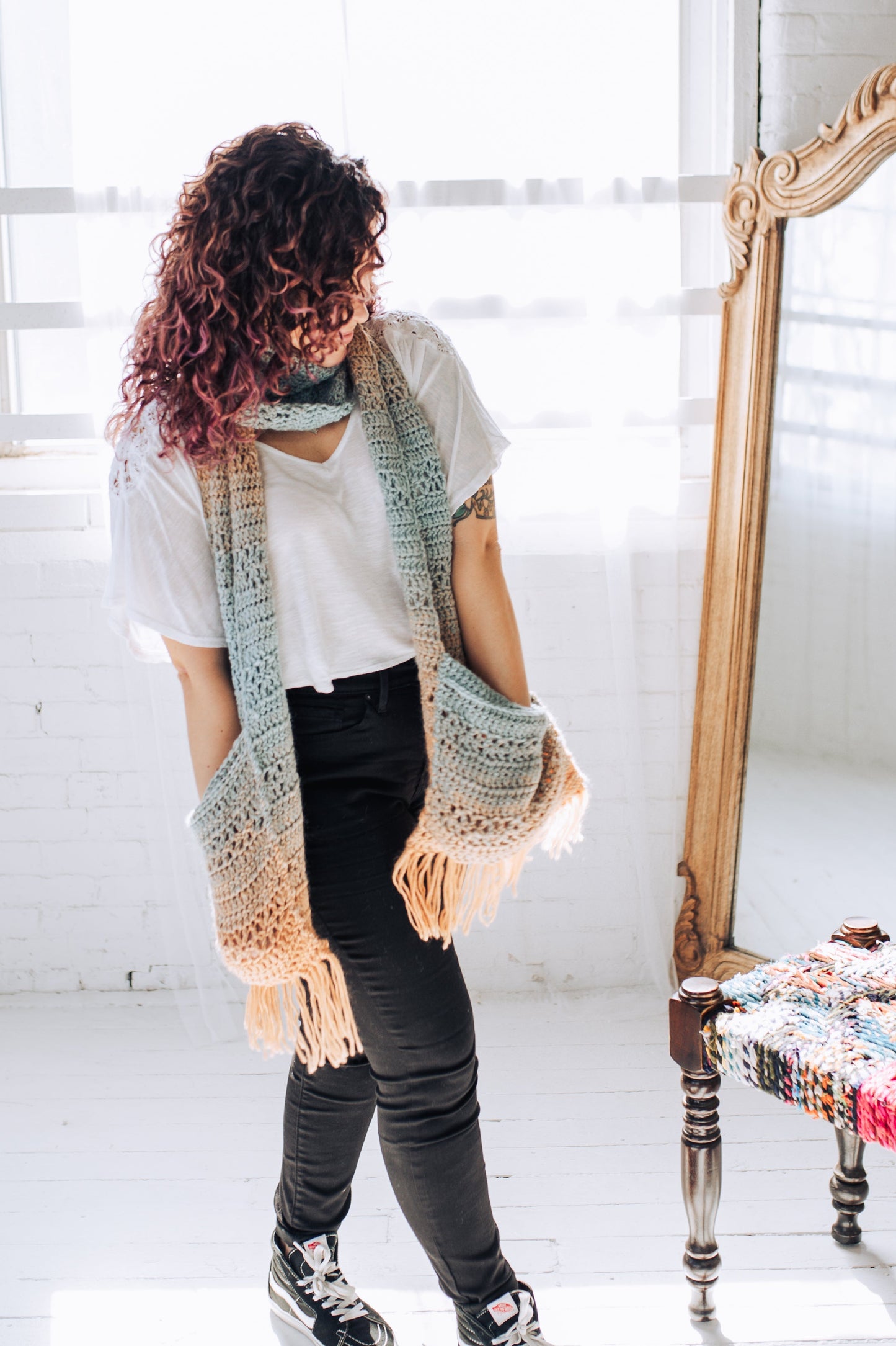 Celie Pocket Scarf (Crochet)