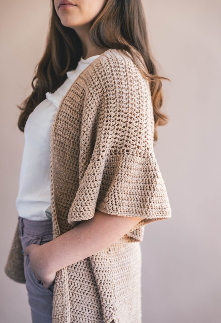 Crochet Kit - Ruffle Sleeve Cardigan