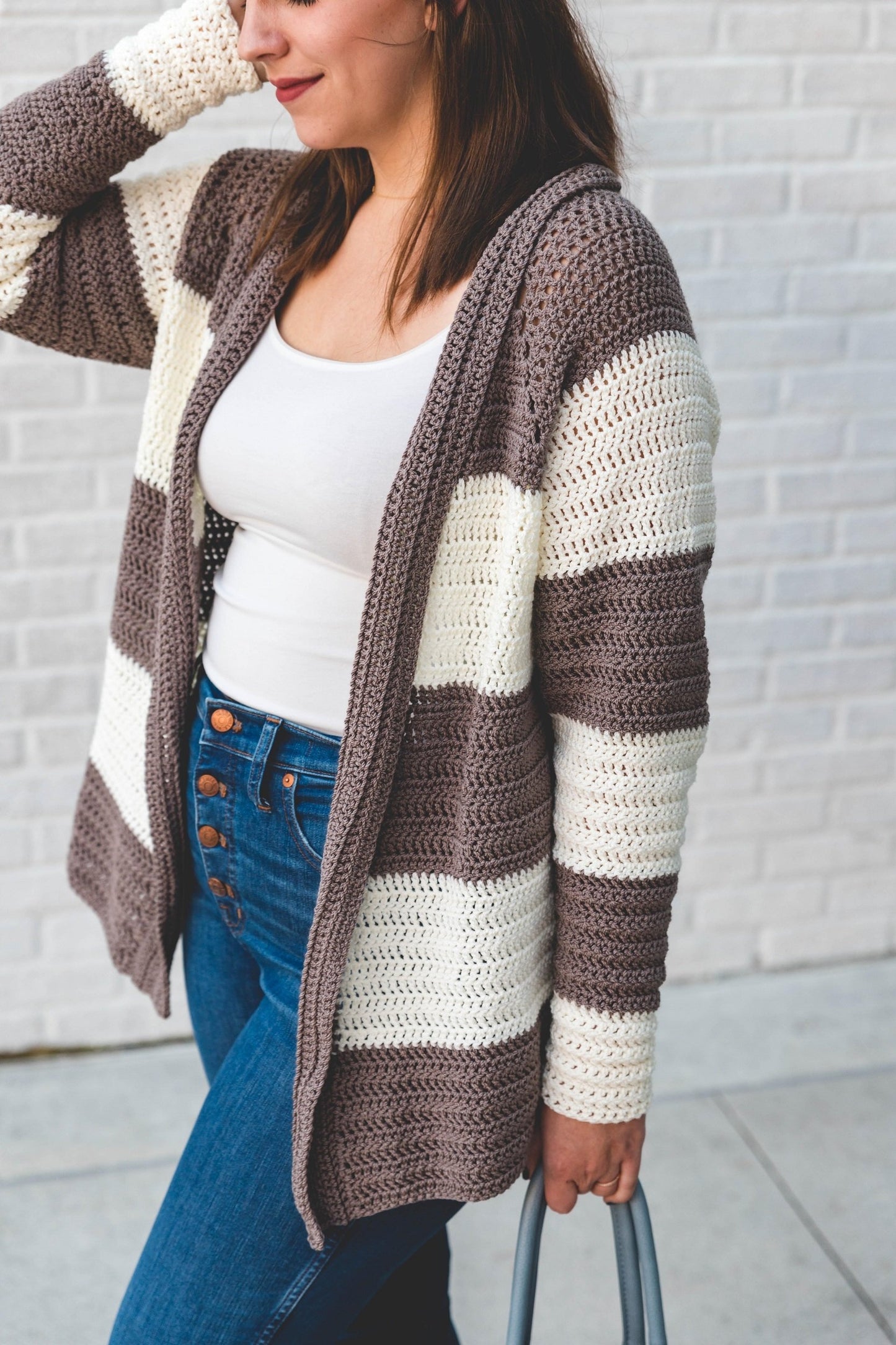 Crochet Kit - Slouchy Stripe Cardigan