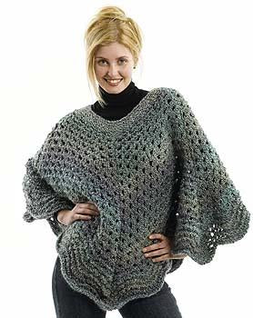 Martha Stewart Coming Home Poncho Pattern (Knit)