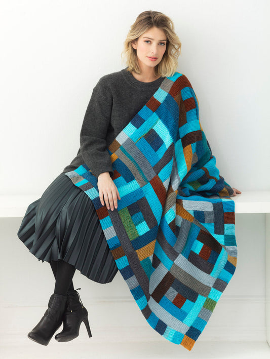Log Cabin Lapghan (Knit)