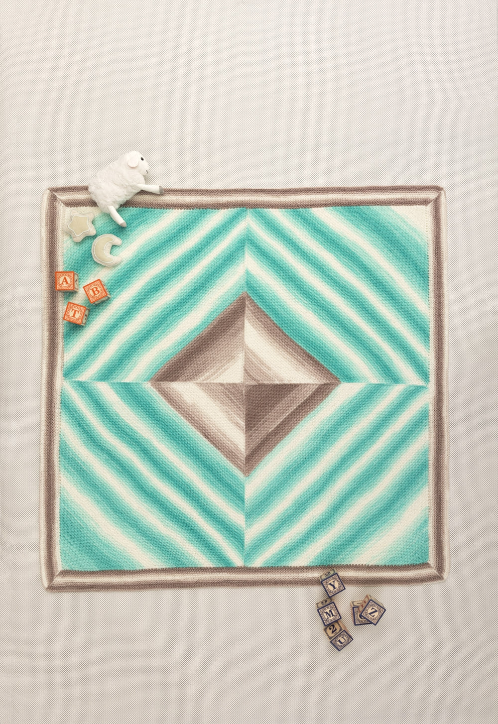 Four Square Baby Afghan (Knit)