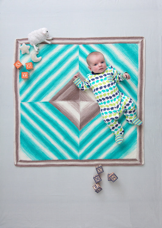 Four Square Baby Afghan (Knit)