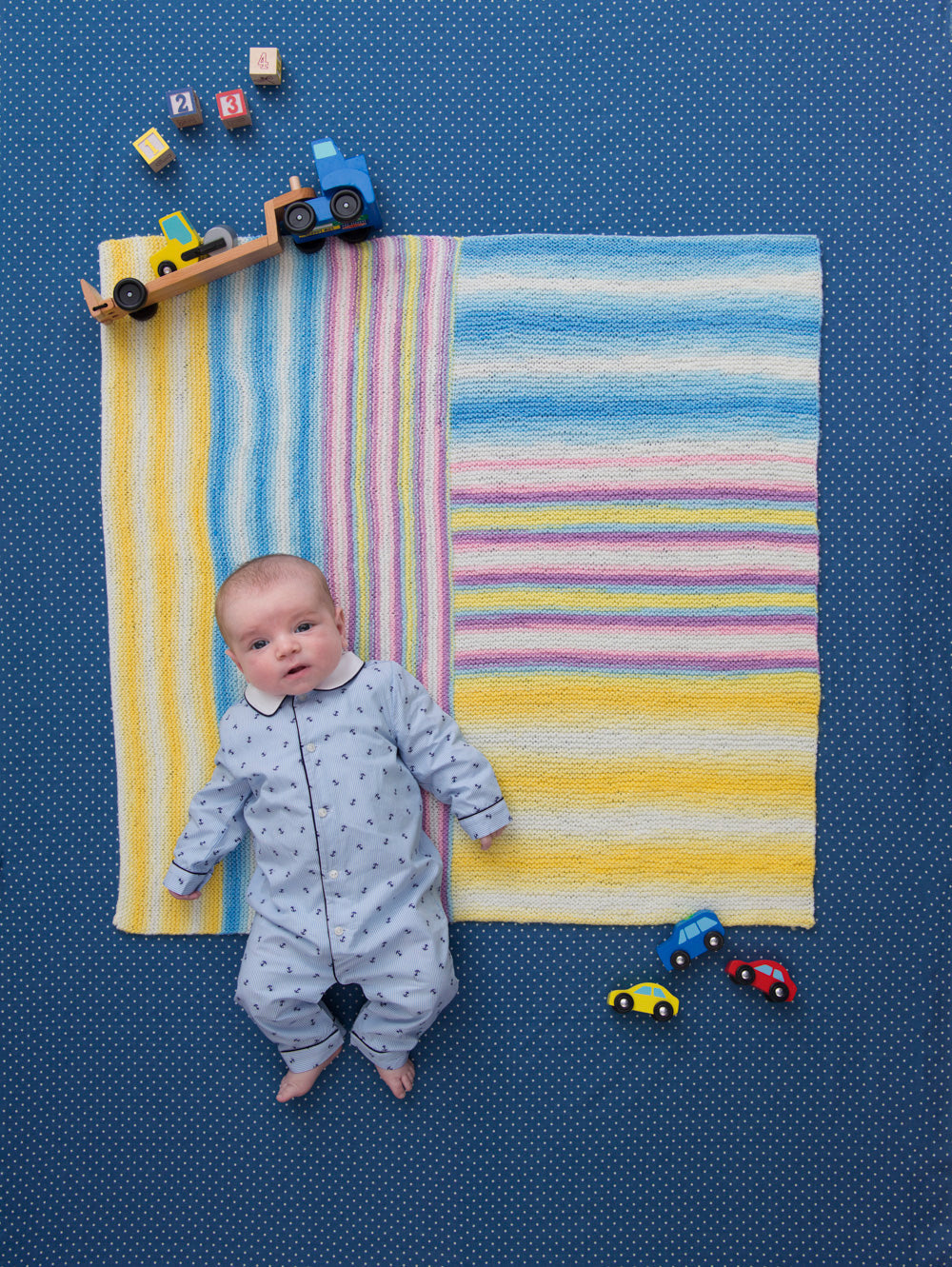 Right Angles Baby Afghan (Knit)