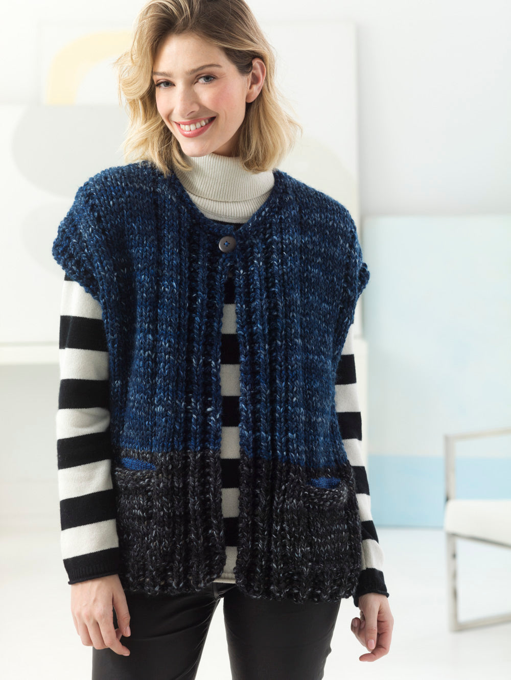 Ruana With Pockets (Knit)
