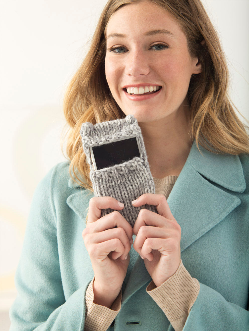 Kitty Smartphone Cover (Knit) - Version 1