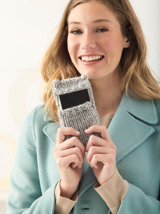 Kitty Smartphone Cover (Knit) - Version 1