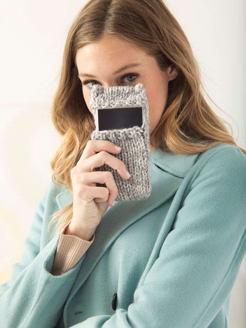 Kitty Smartphone Cover (Knit) - Version 1