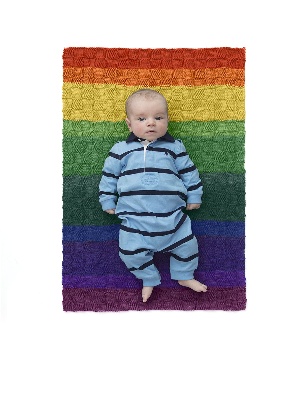 Checkered Baby Afghan (Knit)