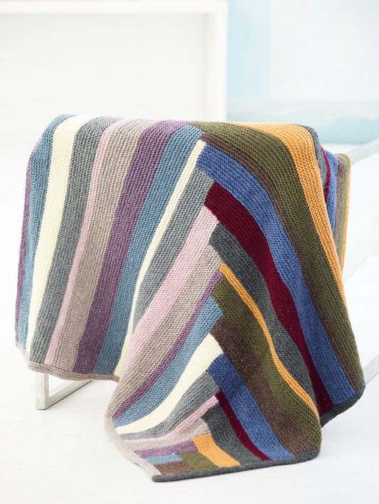 Corner Stripes Afghan (Knit)