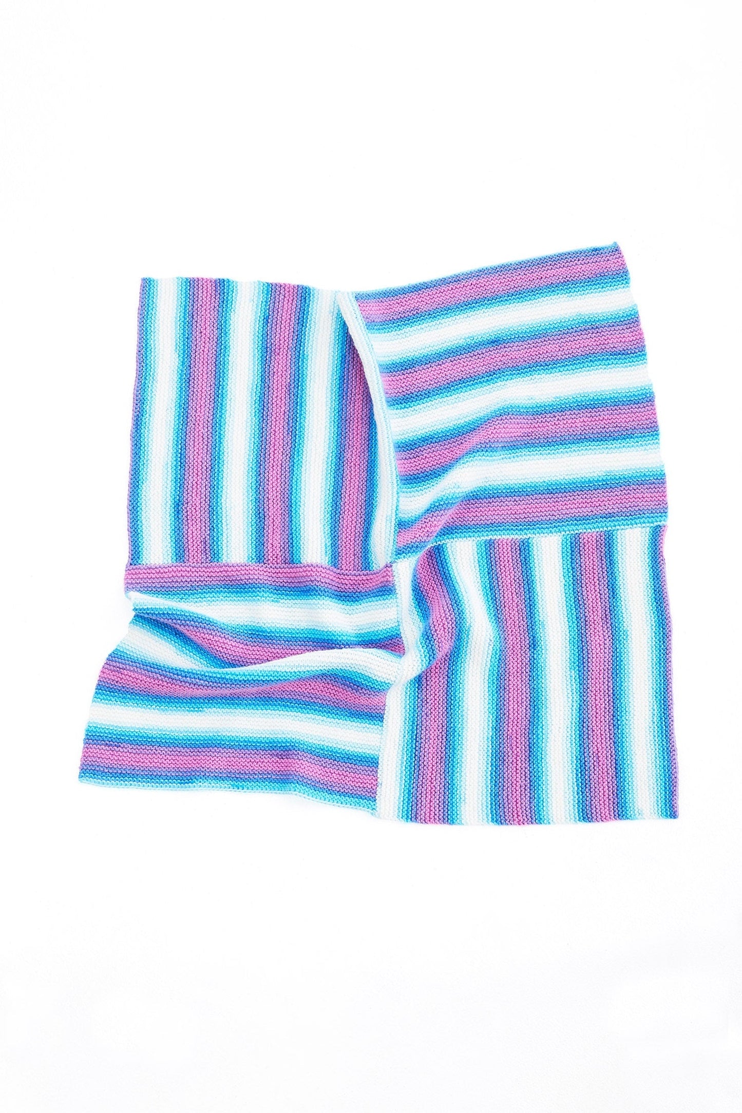 Garter Squares Baby Throw (Knit)