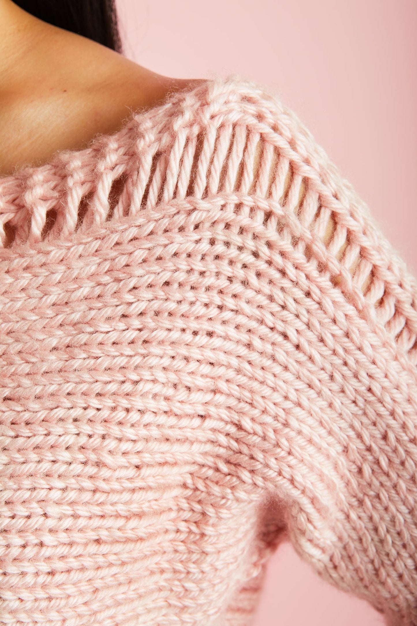 Cropped Drop Stitch Pullover (Knit) - Version 2