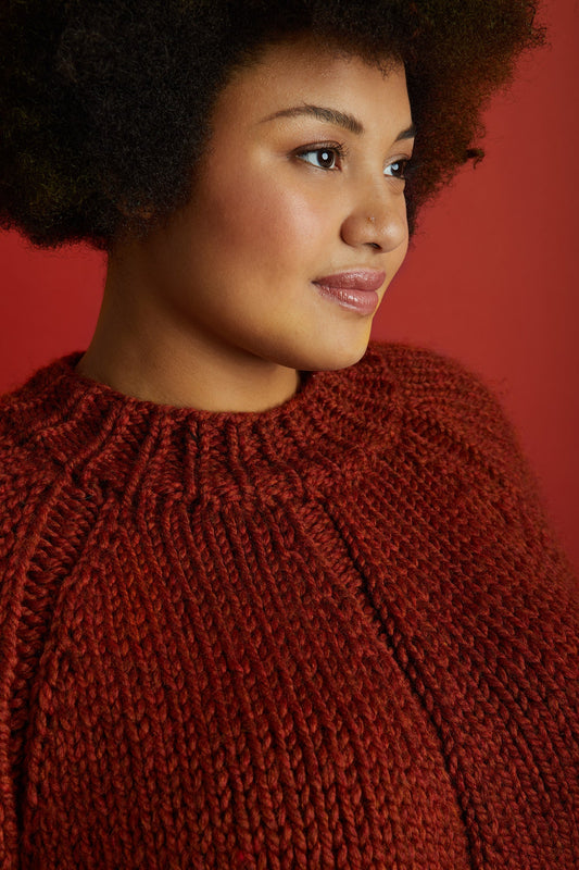 Exaggerated Raglan Pullover (Knit)