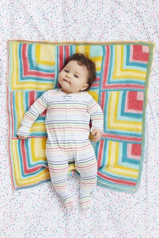 Riverton Mitered Baby Afghan (Knit) - Version 1