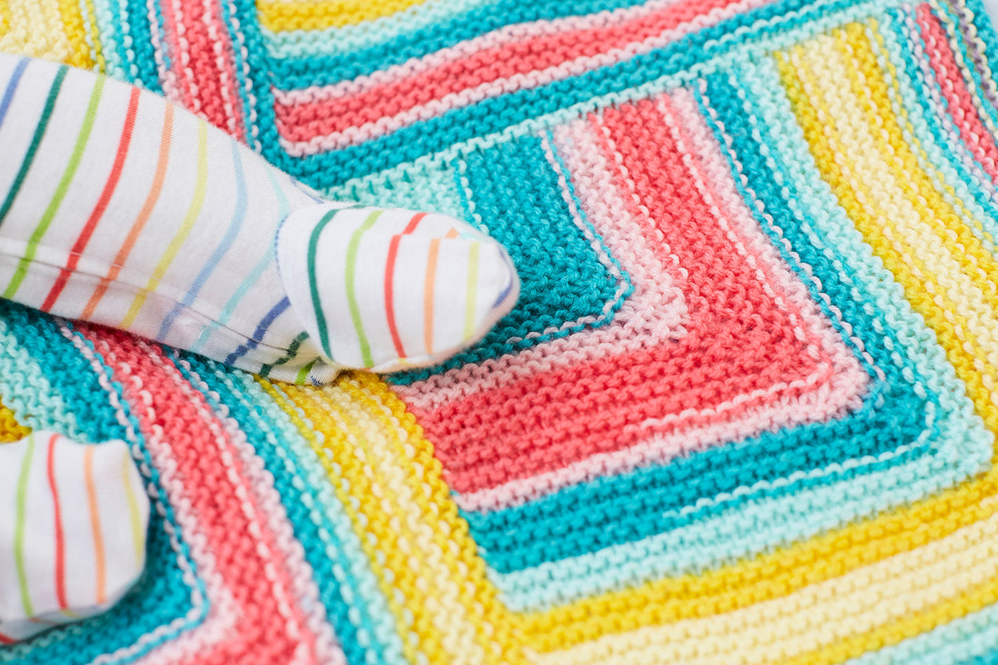 Riverton Mitered Baby Afghan (Knit) - Version 2