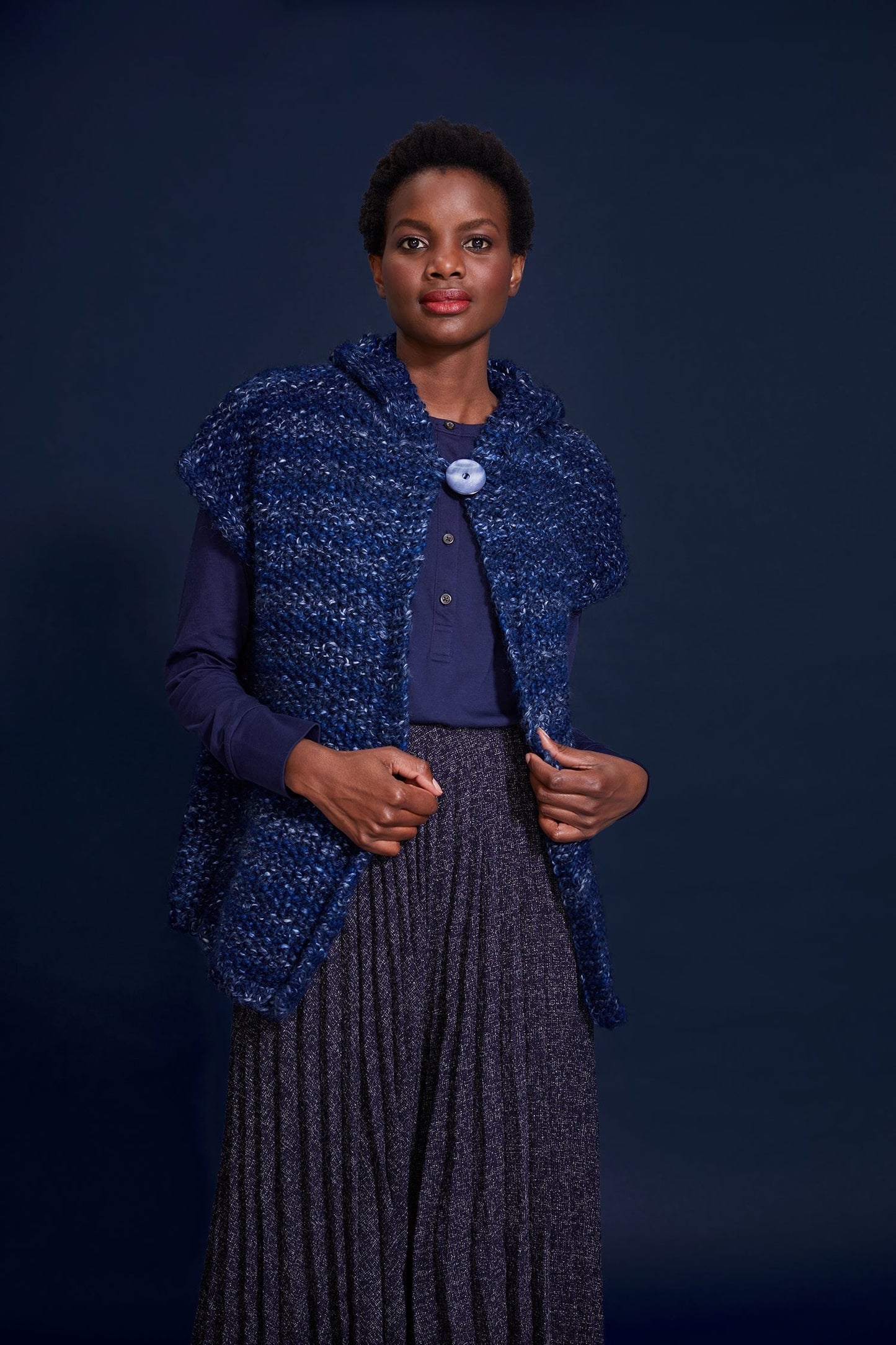 Midnight Sun Hooded Vest (Knit)