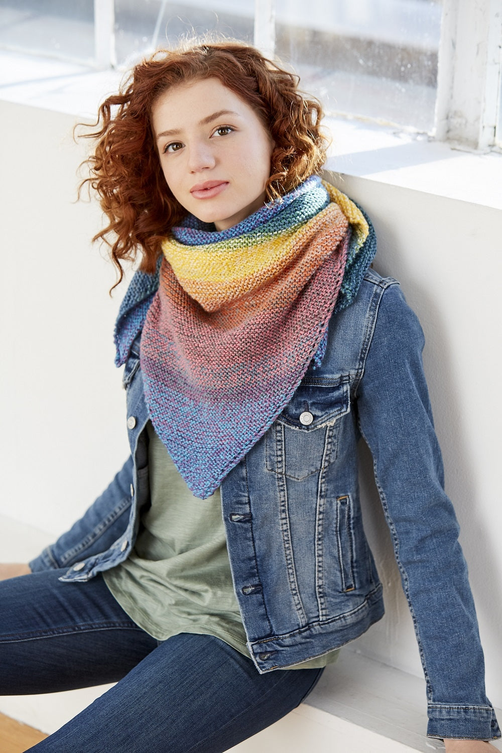 Easy Garter Triangle Shawl (Knit)