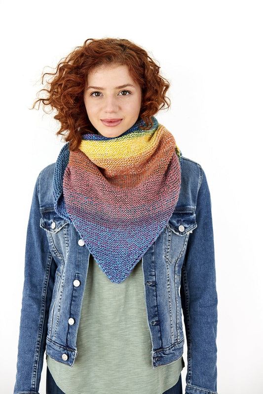 Easy Garter Triangle Shawl (Knit)