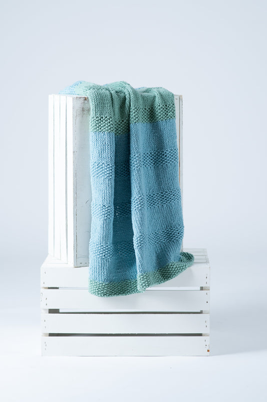 Two-tone Stroller Blanket (Knit)