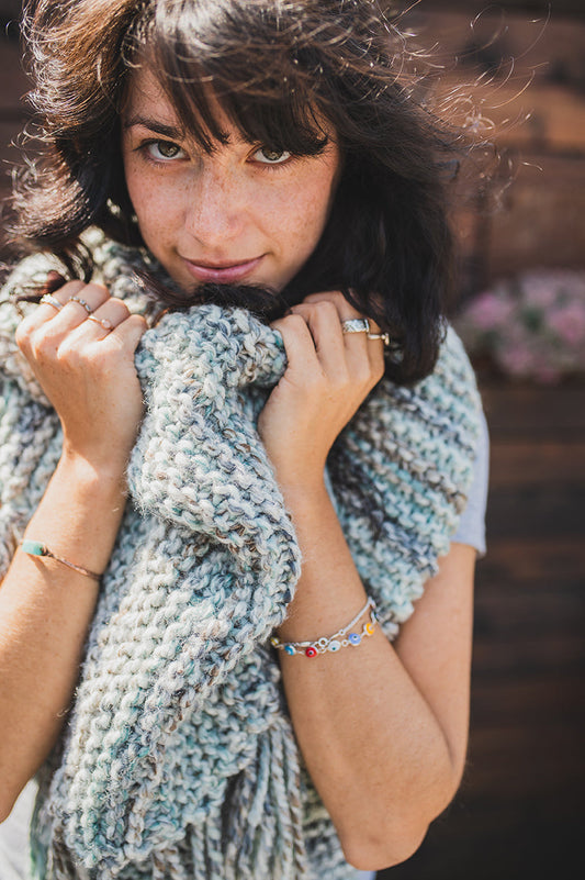 Fringed Statement Shawl (Knit) - Version 1