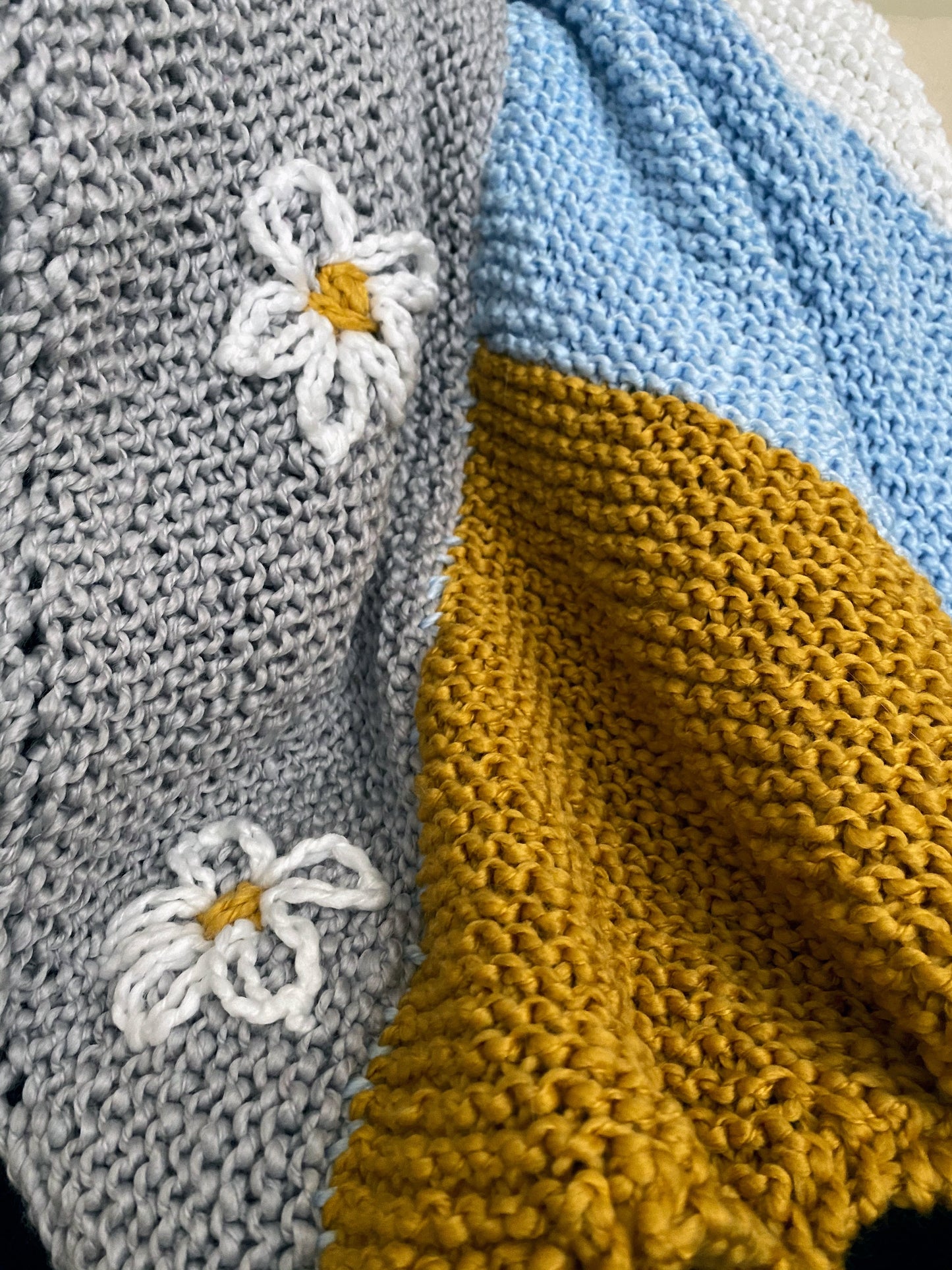 Summer Daisy Blankie (Knit)