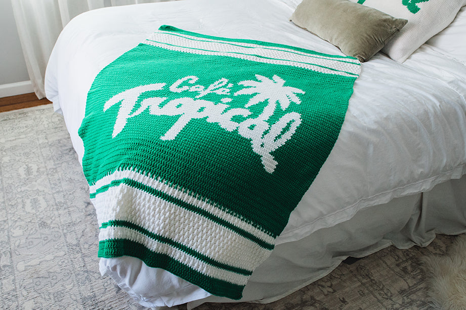 Crochet Kit - Café Tropical Afghan