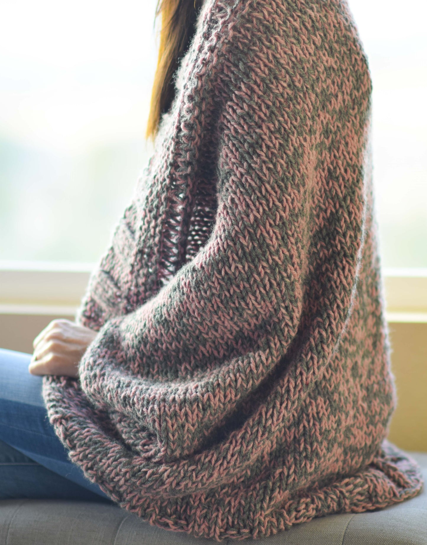 Knit Kit - Easy Relaxed Marled Cardigan