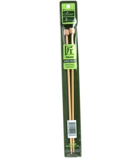 Clover Bamboo Single Point 9 In. Needles