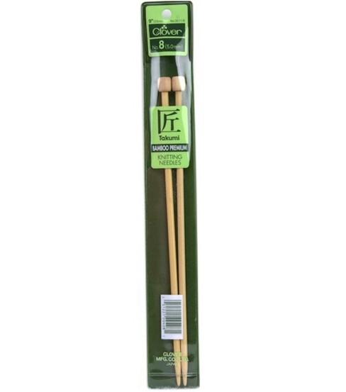Clover Bamboo Single Point 9 In. Needles