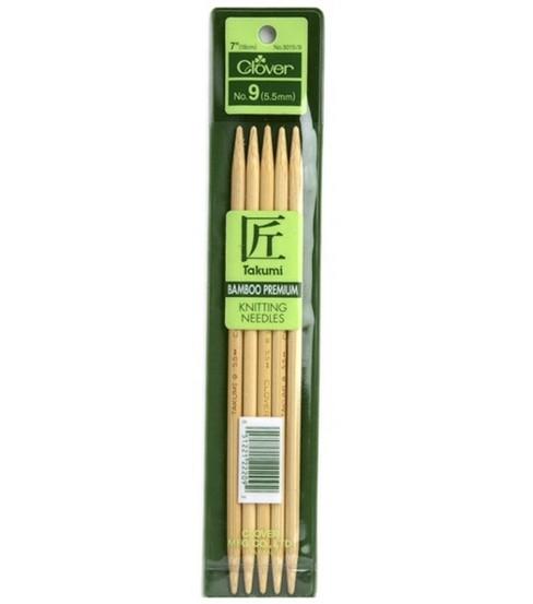 Clover Bamboo Double Point 7 In. Needles