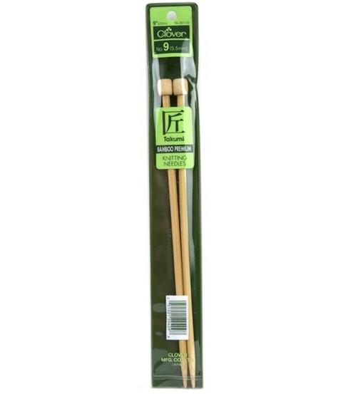 Clover Bamboo Single Point 9 In. Needles