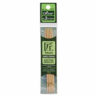 Clover Bamboo Double Point 5 In. Needles