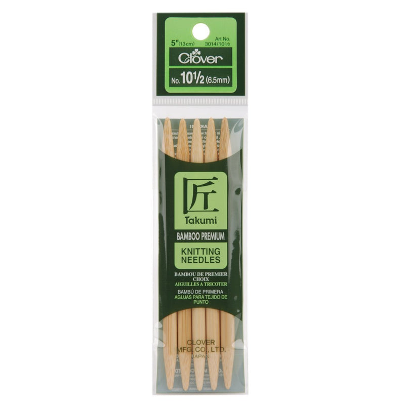 Clover Bamboo Double Point 5 In. Needles