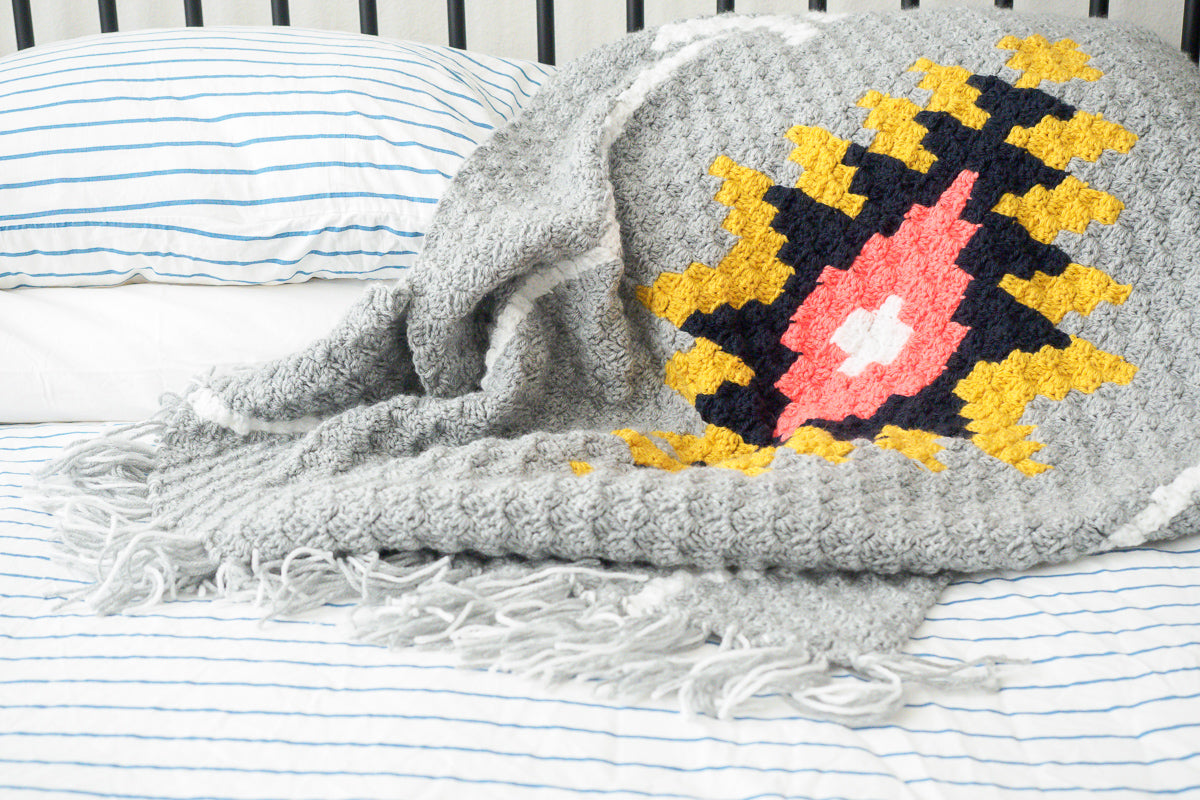 Crochet Kit - Southwest-Inspired Sunburst Afghan
