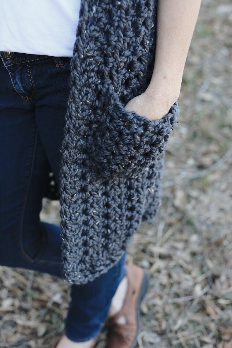 Crochet Kit - York Sleeveless Cardigan